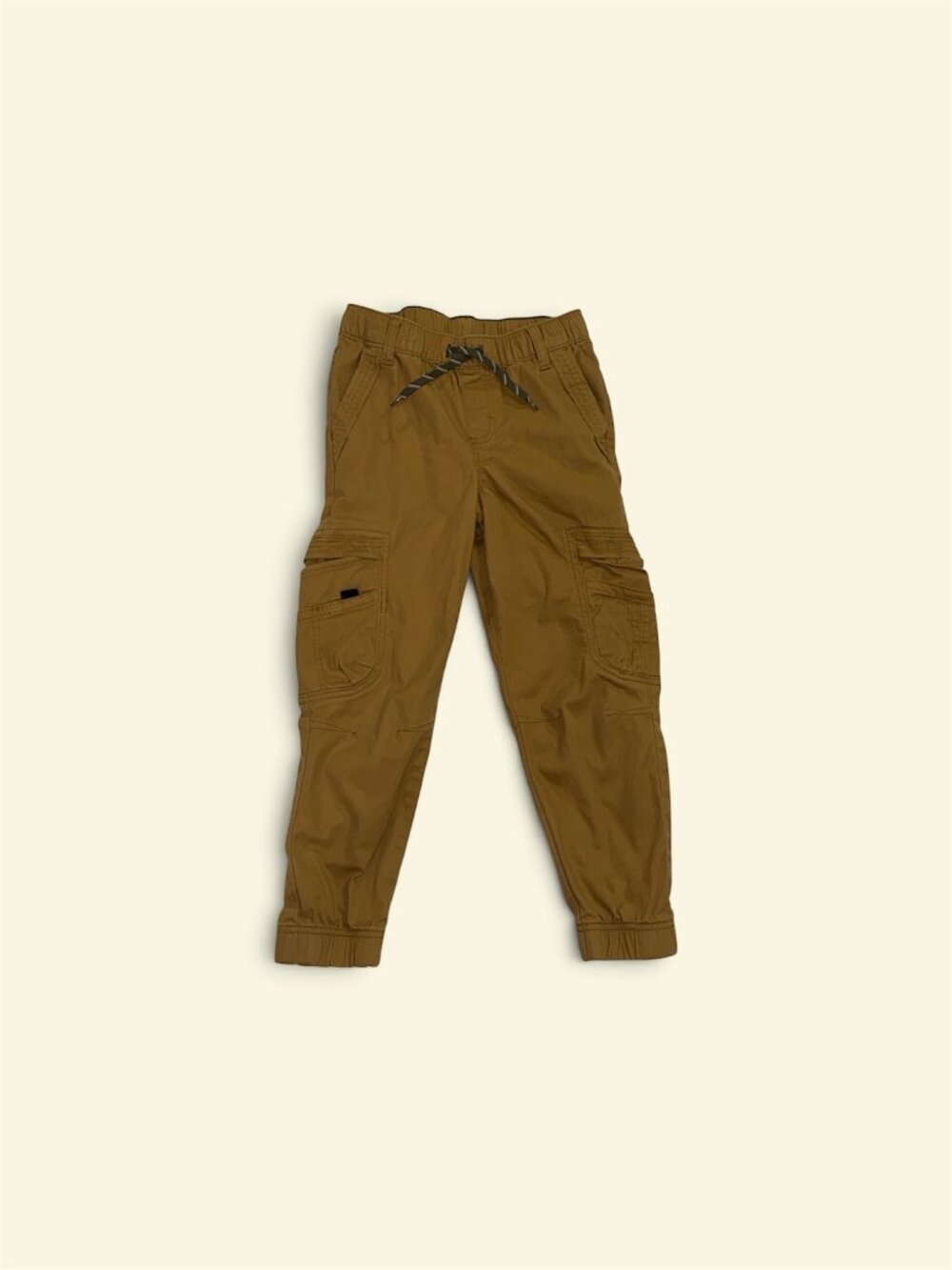 Wrangler Boys Cargo Jogger Pants Khaki Tan Size 8 Regular EUC